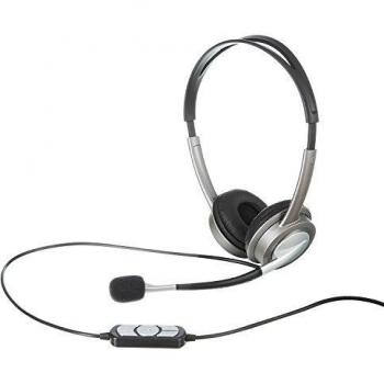 Headset USB Conector para PC Ordenador Portátil Auriculares Micrófono Llamadas VoIP Skype Gaming