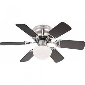 Ventilador de Techo Globo UGO 76 cm Haya/Grafito con Luz y Interruptor a Tirar