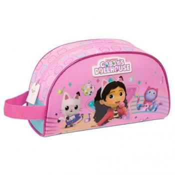 Neceser de Viaje Gabby's Dollhouse Party Rosa Adaptable a Carro 26 x 16 x 9 cm para Niños de 5 a 14 Años, Cómodo y Versátil
