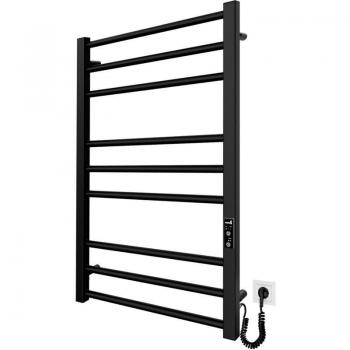 Radiador Toallero Eléctrico Mario Premium Classic-I Bajo Consumo 800x500 Negro Mate 100W