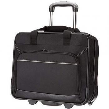 Amazon Basics Laptop bag with quick-rolling wheels and easy-access front pocket - fits Laptops up to 16 inch