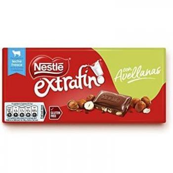 Nestlé Extrafino Chocolate con Leche Avellanas, 123g