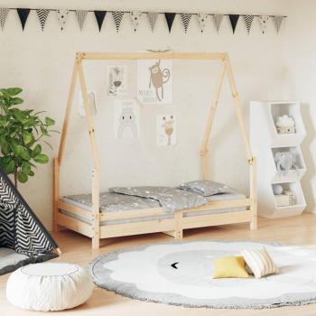 Estructura de cama para niños 70x140 cm en madera maciza de pino