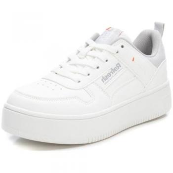 Zapatillas de Lona para Mujer Refresh 172350 Blancas con Cordones y Suela de Goma, Talla 36