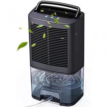 Vrodmt Deshumidificador eléctrico, 2L / 24h Semiconductores duales Contra la humedad Deshumidificador portátil tamaño de la habitación aprox.30m² portátil, para dormitorio, baño, caravana
