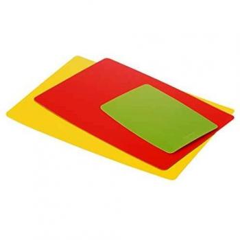 Tescoma Jgo 3 Tablas De Cortar Flexibles Presto, Verde, Rojo, Amarillo