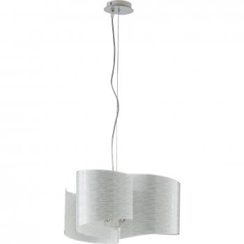 Plafón Colgante Joyce 3 Bombillas Cristal Blanco 45x25cm - Fan Europe