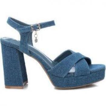 Sandalia de tacón Xti-142767 azul jeans para mujer