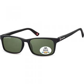 sunglasses unisex rectangular matt black/green