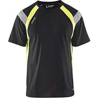Blaklader High-Visibility Bicolor T-Shirt Black/Fluorescent Yellow Size XS