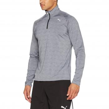 Puma Core-Run Long Sleeve HZ Camiseta, Hombre, Gris, M