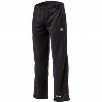 Pantalón de Capoeira Kwon Negro S Hombre, 100% poliéster, ligero y transpirable, diseño ajustado para mayor libertad de movimiento, cintura elástica con cordón, ideal para entrenamiento y competiciones