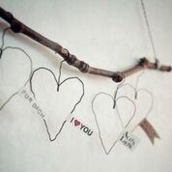 De alambre Ornament I Love you
