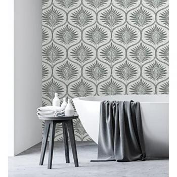 Muestra DIN A4 de Papel Pintado Vinílico Ecológico Damasco con Diseño de Hojas - Forest Ornaments 680700 de GAULAN