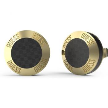 Pendientes Guess Racer tag de acero dorado