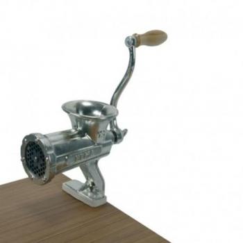 Picadora de Carne Manual N°10 Elma - Máquina para picar carne con sujección mediante mordaza, fabricada en hierro fundido, incluye cuchillas y placas