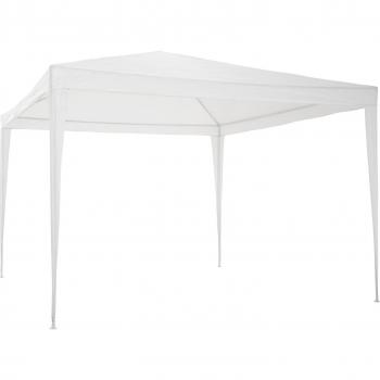 Carpa de jardín Tectake Kara 3 x 3 m - Estructura de acero con revestimiento en polvo, pies con anclaje, lona impermeable con protección UVA, ganchos de sujeción y cierre de vel