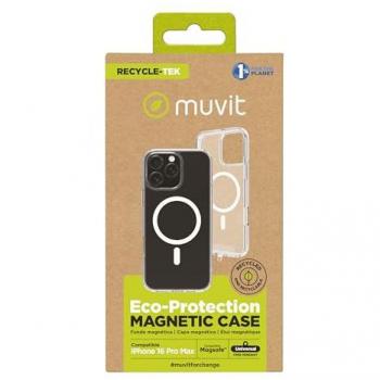 Funda Recycletek Magsafe Transparente Compatible con Apple iPhone 16 Pro Max - Muvit For Change