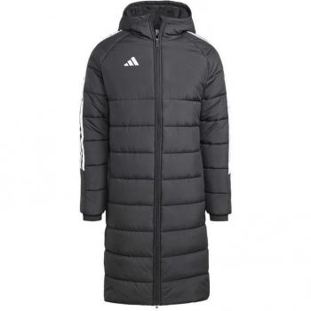 Chaqueta de fútbol Adidas Tiro24 L Coat Hombre Negro, talla XL, características: diseño moderno, material ligero y transpirable, cierre frontal con cremallera, bolsillos laterales con cremallera, ajuste regular para mayor comodidad