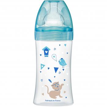 Biberón Anticólicos Dodie Sensation+ 270ml para Bebés de 0 a 6 Meses Diseño Gato