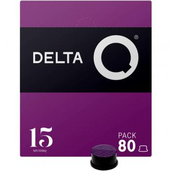 Cápsulas de Café Delta Q Mythiq XXXL 80 Unidades - Espresso Intenso con Notas de Cacao, Chocolate y Nueces Tostadas