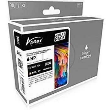 Cartucho de tinta Astar multipack doble negro y color (sustituye HP F6U67AE, 302XL)