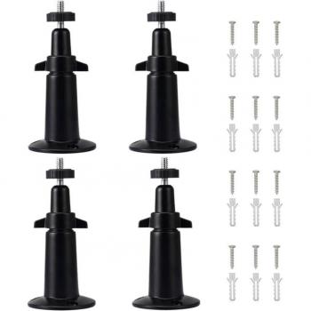 Soporte de pared exterior de metal ajustable 360 grados para cámaras de seguridad Arlo Pro 2, Arlo Pro, Arlo y Arlo Go - Pack de 4 unidades