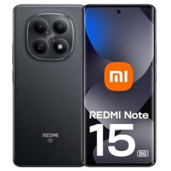 Xiaomi Redmi Note 15 5G Smartphone 128 GB, 6 GB RAM, Pantalla de 6.77, Dual SIM, Negro