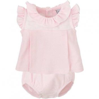 Conjunto de bebé niña en color rosa de dos piezas