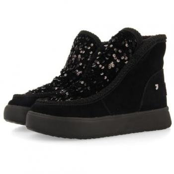 Gioseppo - Botas de mujer australianas de piel con lentejuelas y forro de pelo, modelo 73267-Starkn, color negro