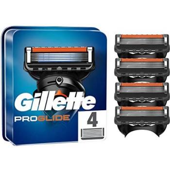 Gillette Fusion ProGlide Recambios de Cuchillas de Afeitar para Hombre, Paquete de 4 Cuchillas con Tecnología Avanzada de Deslizamiento y Lubricación