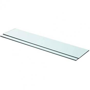 vidaXL Shelves 2 pcs Panel Glass Clear 70x15 cm