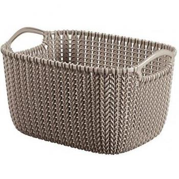 CURVER 226167-Cesta de almacenaje, plástico, Rectangular, Punto 29 x 21,7 x 8 cm, 17,2 L