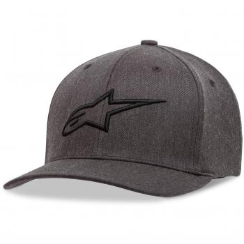 Alpinestar Ageless Hat Gorra Flexfit Visera Curva Logo Bordado 3D, Hombre, Charcoal/Heather, S/M