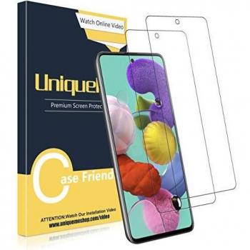 [2 Pack] UniqueMe Compatible con Samsung Galaxy A51 / A51 5G Protector de Pantalla , Vidrio Templado [9H Dureza] HD Film Cristal Templado