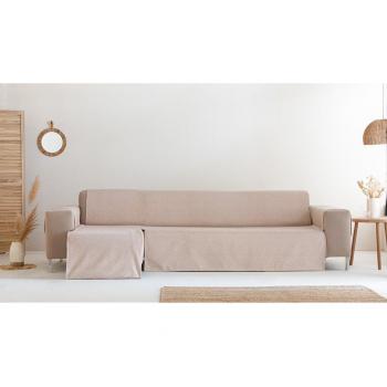 Funda de sofá chaise longue izquierdo impermeable beige