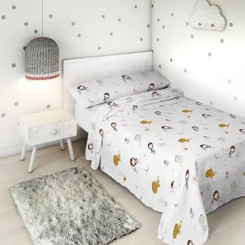 Juego de Sábanas 100% Algodón Mil y Una Noches Cama 90