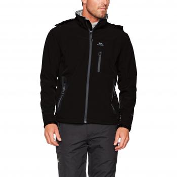 Trespass MAJKSSG20001 - Soft shell para hombre, color negro / negro, talla M