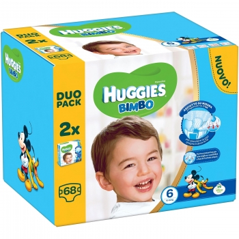 Huggies - Bimbo - Pañales - Talla 6, 15-30 kg - 2 x 34 pañales