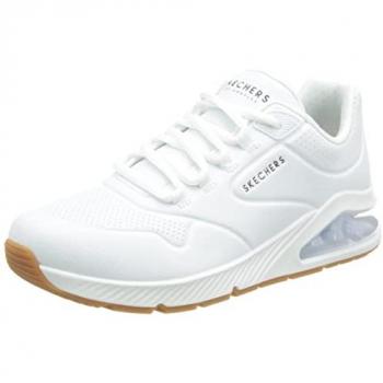 Zapatillas Skechers Uno 2 Mujer Blanco Piel Duradera con Air Cooled Memory Foam - Talla 38.5