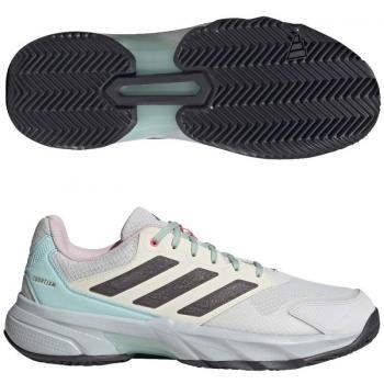 Zapatillas Adidas CourtJam Control Clay Blanco Azul Aqua