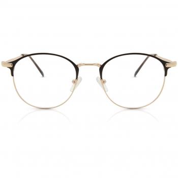 Montura Completa Ovalada Metálica Dorada para Hombre - Gafas Recetadas Anti-Azules - SmartBuy Collection