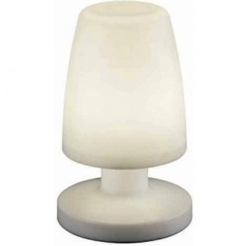 Lámpara de mesa LED recargable para exteriores DORA, IP44, 1W 90lm, blanco con USB