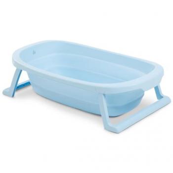 Bañera Plegable Hauck Wash N Fold M con Medidor de Temperatura, Color Azul Claro