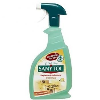 Sanytol - Limpiador Desinfectante Desengrasante Cocinas, Elimina Bacterias, Hongos Y Virus Sin Lejía, Perfume Limón, Aloe Vera, 750 Mililitro