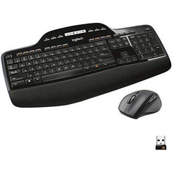 Logitech MK710 Combo Teclado y Ratón Inalámbrico para Windows, Disposición AZERTY Belga , Negro