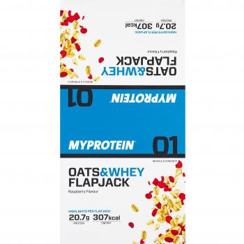MyProtein Oats & Whey Barritas Proteínicas, Sabor Frambuesa - 18 Barras