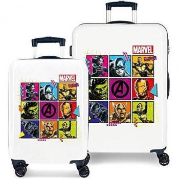 Marvel Los Vengadores Comic Juego de maletas Multicolor 55/68 cms Rígida ABS Cierre combinación 104L 4 Ruedas Dobles Equipaje de Mano