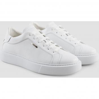 Zapatillas de cuero con detalle de logo modelo 'ARTEM EN CUERO GRANEADO' - hombre - BLANCO - 40