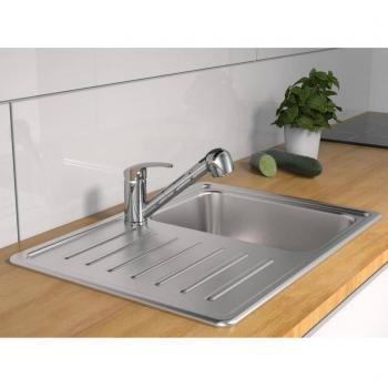 Grifo mezclador de fregadero con ducha extraíble DIZIANI cromo SCHÜTTE